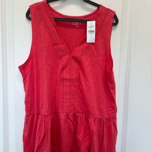 NWT tank w/ crochet detailing.